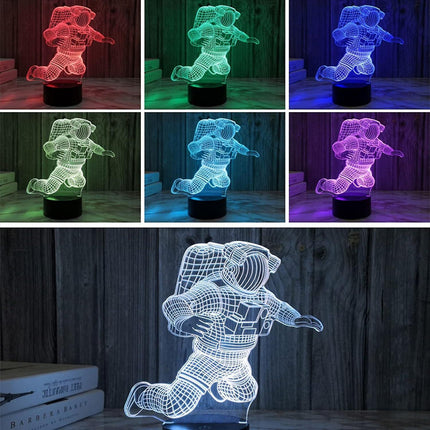 3D Optical Illusion babies Lamp3D Night Light Bedside Lamp 16 Colors with Remote Astronaut Toys As A Perfect Birthday (Color : Purple).