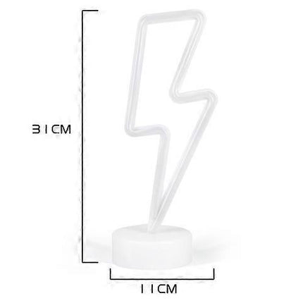Led Lightning Bolt Neon Light Signs, Warm White Lightning Bolt Shape babies babies Night Light Wall Sign Light Battery Operated.