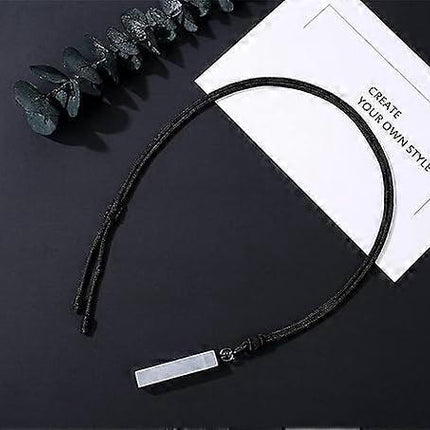 Crystal Necklace for Men Women Healing Crystal Stone Bar Pendant Necklace Adjustable Rope Necklace Natural Gemstone Necklace Jewelry.