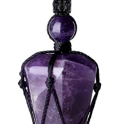 Crystal Necklace for Men Women Healing Crystal Stone Bar Pendant Necklace Adjustable Rope Necklace Natural Gemstone Necklace Jewelry.