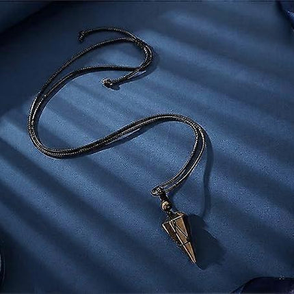 Crystal Necklace for Men Women Healing Crystal Stone Bar Pendant Necklace Adjustable Rope Necklace Natural Gemstone Necklace Jewelry.