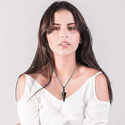 Crystal Necklace for Men Women Healing Crystal Stone Bar Pendant Necklace Adjustable Rope Necklace Natural Gemstone Necklace Jewelry.