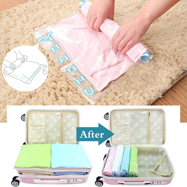 10Travel Compression Bags, Travel Essentials Vacuum Packing Space Saver Bags for Cruise Travel Accessories (10-Travel).