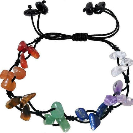 Handmade Natural Gemstones Bracelet 7 Chakras Healing Crystals Bracelet Yoga Stone Beads Bracelets Meditation Bangle for Womens Mens.