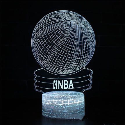 Basketball Night Light,3D Illusion Led Lamp 16 Colors Dimma.