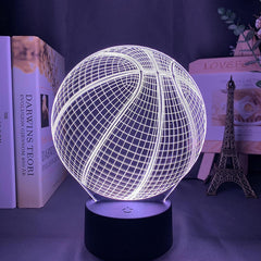 Basketball Night Light,3D Illusion Led Lamp 16 Colors Dimma.