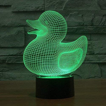 3D Duck Night Light Lamp Illusion Night Light 7 Color.