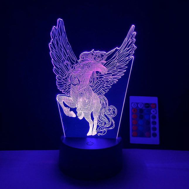 LED Night Light  Unicorn Series  3D Illusion Lamp.