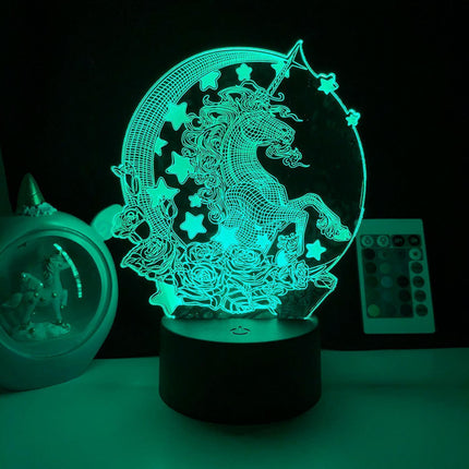 LED Night Light  Unicorn Series  3D Illusion Lamp.