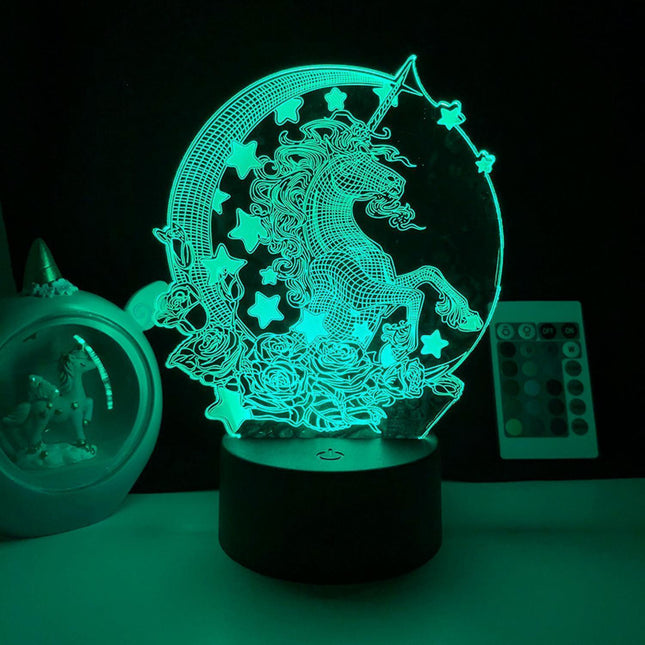 LED Night Light  Unicorn Series  3D Illusion Lamp.