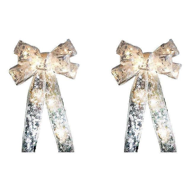Christmas Transparent Glowing Bow Christmas Tree Decor Xmas Ornament.