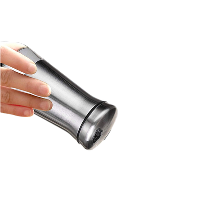 Salt Spice Shaker Dispenser Adjustable Pour Holes Stainless Steel Pepper Box Can-Silver.