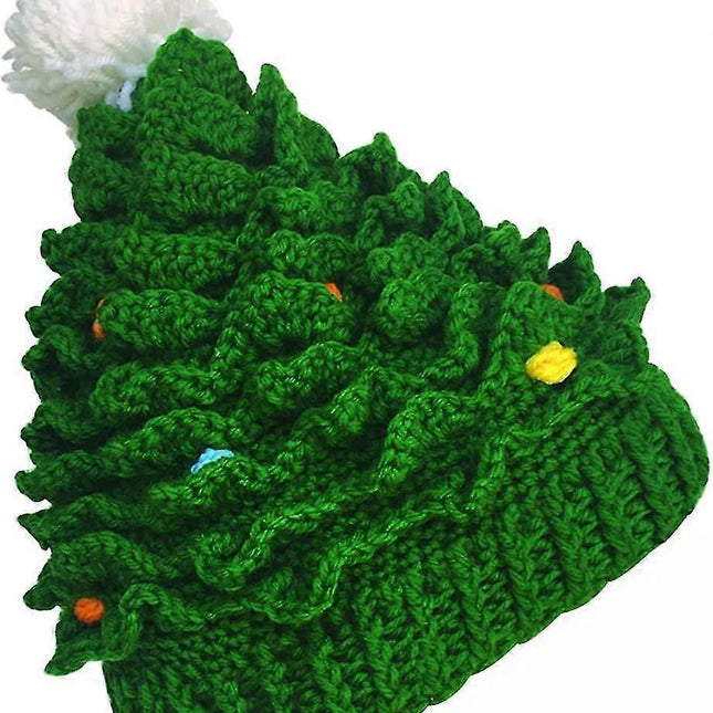 Unisex Christmas Winter Knitted Crochet Beanie Santa Hat Bearded Caps.
