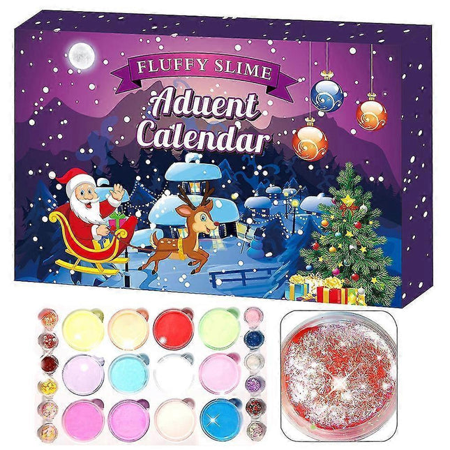 24pcs/set Crystal Clay Advent Calendar 2020 Countdown to Christmas for Babies Teens.