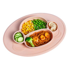 Silicone Divided Dinner Plate Suction Plate BPA Free , Dishwasher and Oven secure Fits Most Highchair Trays.