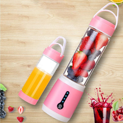 Portable Blender USB Rechargeable Juicer Cup 480ML Variant Size Value blue.