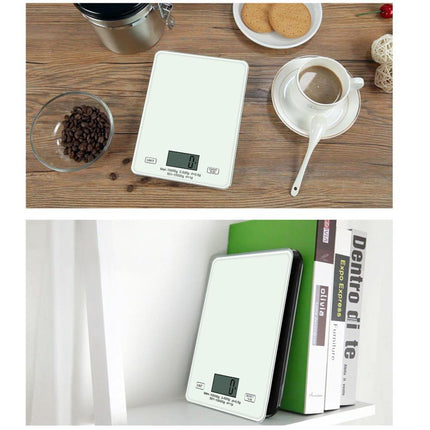 Digital Kitchen Scale Food Scale USB Rechargeable Weight Grams Ounces Tempered Glass Scale for Baking Cooking.