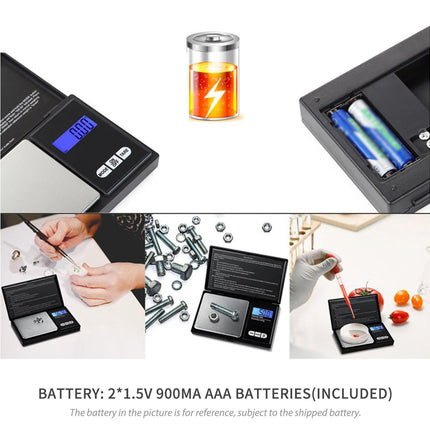 100g Jewelry Scale Digital Pocket Scales LCD Display Scale Small Mini Kitchen Scales Weight g dwt gn ct for Baking Cooking Portable Jewelry.