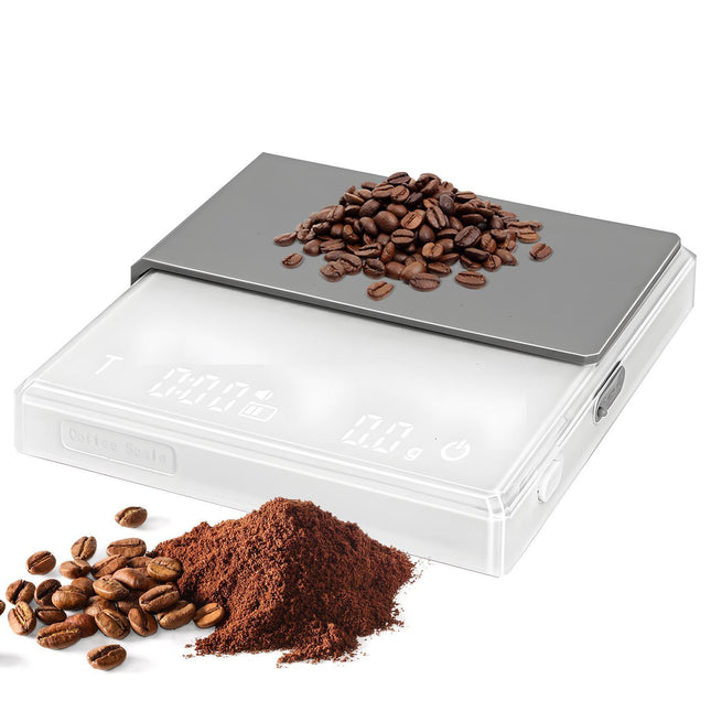 Mini Coffee Scale with Timer, 2kg/0.1g Accurate 3 Modes Type-C Rechargeable Portable Digital Scale for Espresso and Pour Over Coffee with.