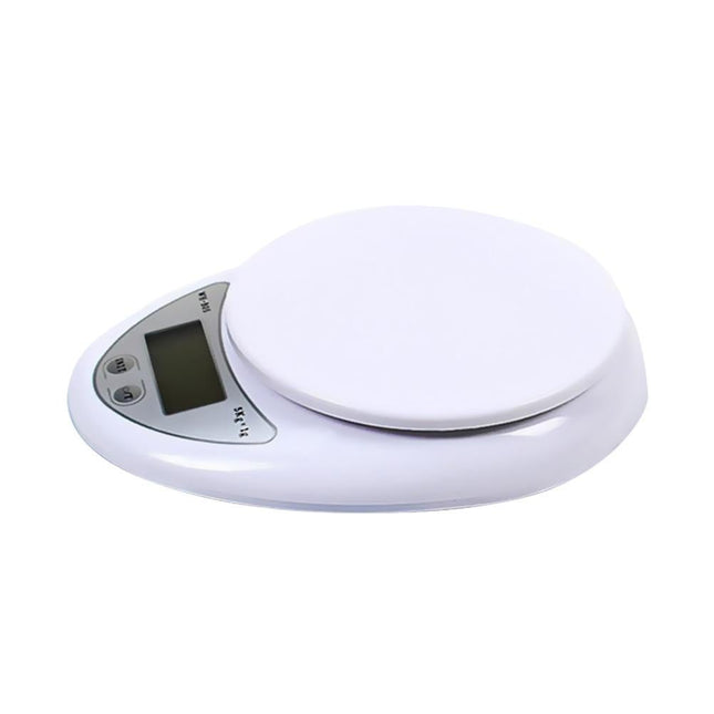 5KG/1g Digital Kitchen Food Scale for Cooking Barking Grams Ounces Pound Kilogram Units Switchable 120s Shutdown Automatically.
