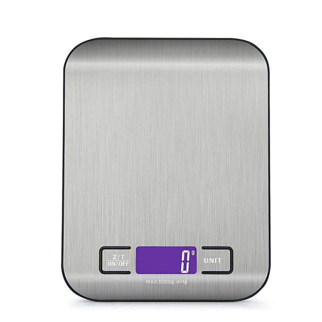 11lb Food Scale Digital Kitchen Scale LCD Display Scale Weight KG G oz ml and lb for Baking and Cooking Stainless Steel Portable Food Scale.