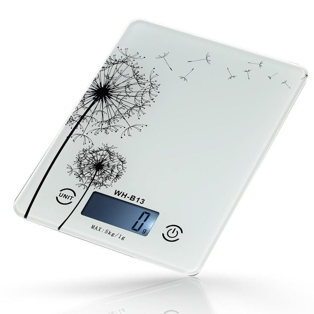 5KG/1G Accurate Touch Screen LCD Backlight Digital Kitchen Food Scale G/LB/OZ Electronic Weight Balance for Baking Cooking Tare Function - White Variant Size Value white.