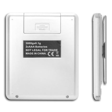 3KG/0.1G Kitchen Electronic Scale Digital LCD Backlight With 2 Trays Food Jewelry Baking Fruit Portable Mini Weight Balance.