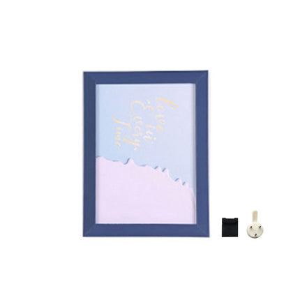 1 Set 5 Inch Photo Frame Patchwork Waterproof Thickened Decorative Foam Wall Hanging Photo Display Frame Household Supply - Dark Blue.