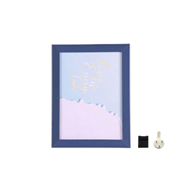1 Set 5 Inch Photo Frame Patchwork Waterproof Thickened Decorative Foam Wall Hanging Photo Display Frame Household Supply - Dark Blue.