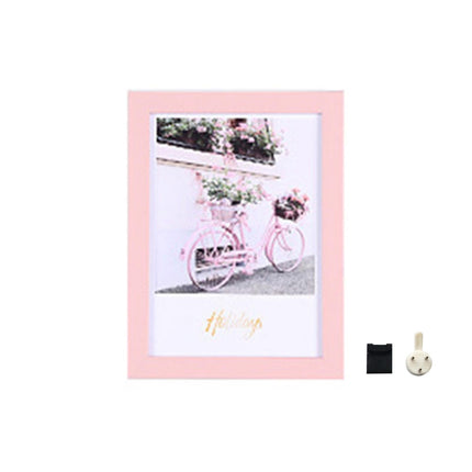 1 Set 5 Inch Photo Frame Patchwork Waterproof Thickened Decorative Foam Wall Hanging Photo Display Frame Household Supply - Pink.