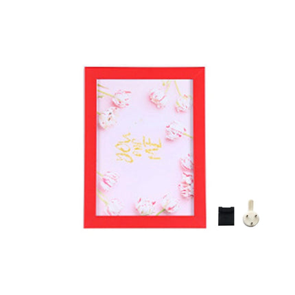 1 Set 5 Inch Photo Frame Patchwork Waterproof Thickened Decorative Foam Wall Hanging Photo Display Frame Household Supply - Red.