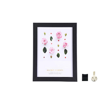 1 Set 5 Inch Photo Frame Patchwork Waterproof Thickened Decorative Foam Wall Hanging Photo Display Frame Household Supply - Black.