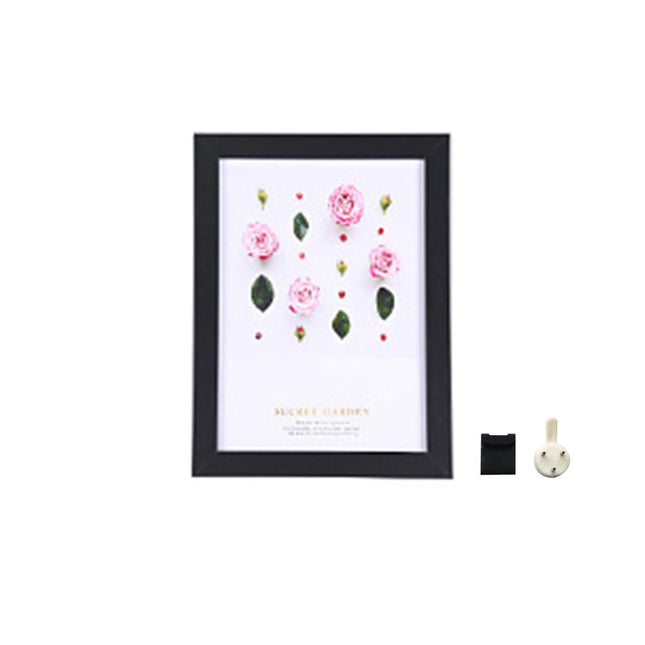 1 Set 5 Inch Photo Frame Patchwork Waterproof Thickened Decorative Foam Wall Hanging Photo Display Frame Household Supply - Black.