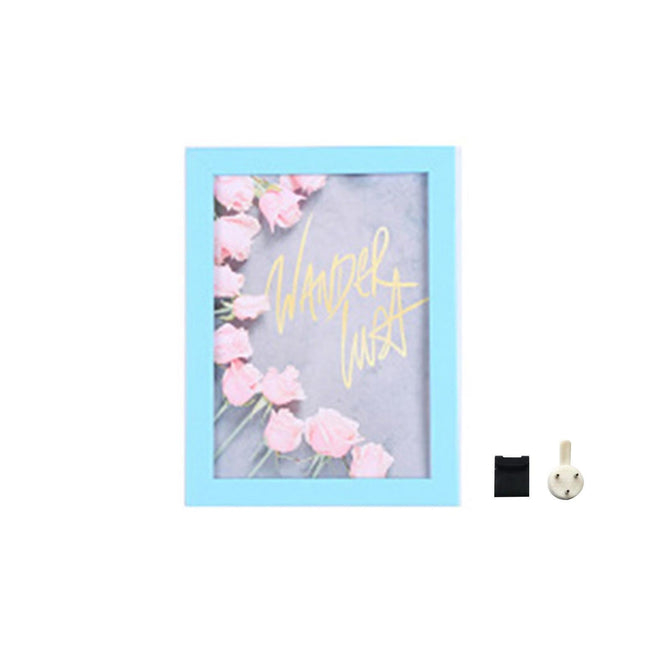 1 Set 5 Inch Photo Frame Patchwork Waterproof Thickened Decorative Foam Wall Hanging Photo Display Frame Household Supply - Blue.
