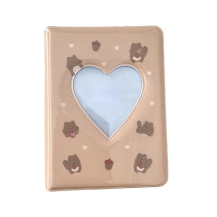 3 Inch 40 Pockets Card Book Waterproof Mini Cartoon Animal Photo Album Storage Pouch Dormitory Supplies.