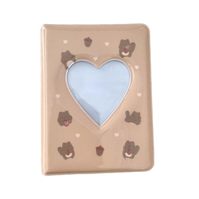3 Inch 40 Pockets Card Book Waterproof Mini Cartoon Animal Photo Album Storage Pouch Dormitory Supplies.