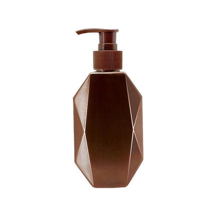 300/500ml Soap Dispenser Refillable Widely Applied PET Irregular Shampoo Pump Bottle for Home-Coffee 300ml.