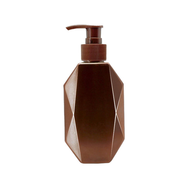 300/500ml Soap Dispenser Refillable Widely Applied PET Irregular Shampoo Pump Bottle for Home-Coffee 300ml.