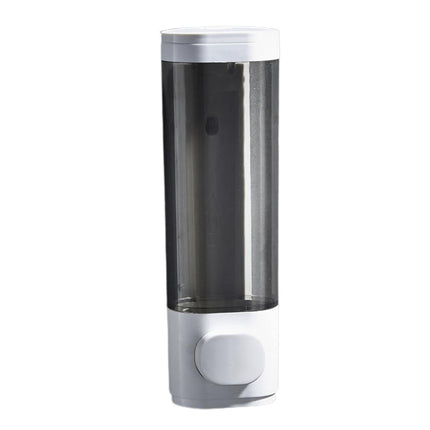 300ml 600ml Soap Dispenser Manual Press Bottle No Punching Long Strong Pump Transparent Body Wash Box Bathroom Accessories-Bilateral White.