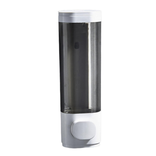 300ml 600ml Soap Dispenser Manual Press Bottle No Punching Long Strong Pump Transparent Body Wash Box Bathroom Accessories-Bilateral White.