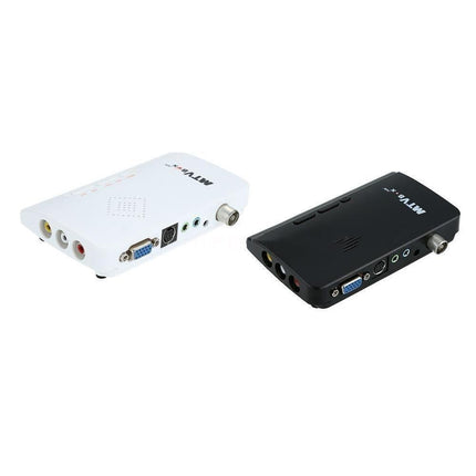 Mini TV Box Digital Computer RF AV to VGA HDTV Programs Tuner Receiver Monitor - Black.