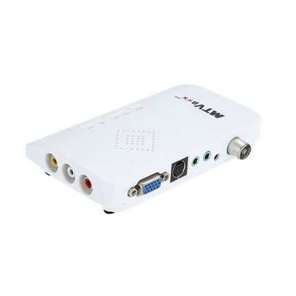 Mini TV Box Digital Computer RF AV to VGA HDTV Programs Tuner Receiver Monitor - Black.