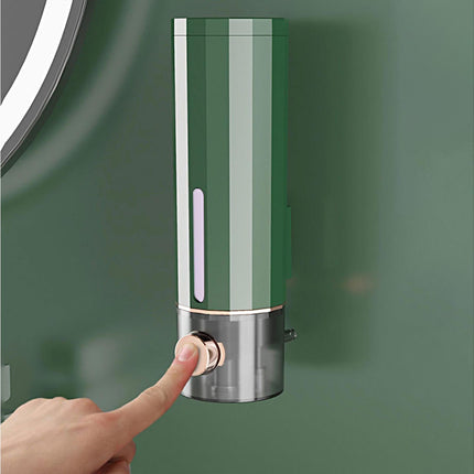 Soap Dispenser Wall Mounted Punch-free Visible Window Press Type Large Capacity Shampoo Conditioner Shower Gel Container for Bathroom.
