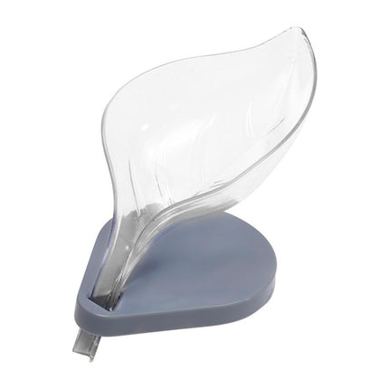 Soap Holder Drainage Design Leaf Shape Solid Color Punch-free Great Stickiness Storage Soaps Sturdy Structure with Sucker Soap Plate Bathroom Stufflear.