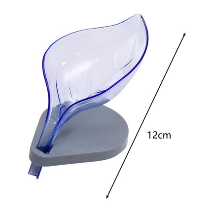 Soap Holder Drainage Design Leaf Shape Solid Color Punch-free Great Stickiness Storage Soaps Sturdy Structure with Sucker Soap Plate Bathroom Stuffoffee.
