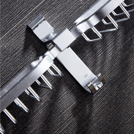 Soap Holder Easy-Installation Hollow Design Square-Shaped Punch-free Soap Drain Box for Home-Silver.