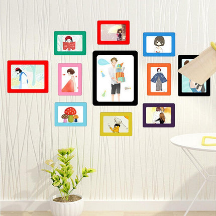 Wall Mounted 5 Inch Photo Frame grip Picture Holder Living Room Art Decor-White.