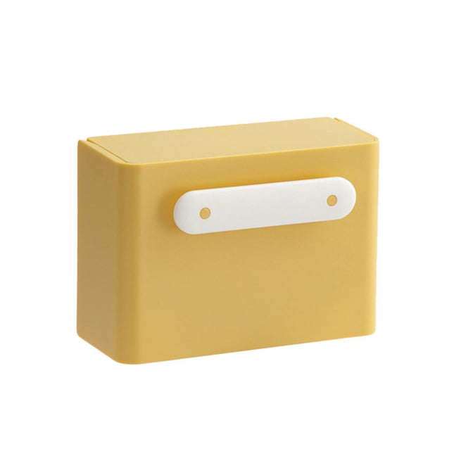 Waterproof Soap Box Detachable HIPS Wall Mountable Soap Draining Rack for Daily Use-Yellow.