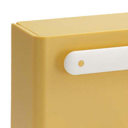 Waterproof Soap Box Detachable HIPS Wall Mountable Soap Draining Rack for Daily Use-Yellow.