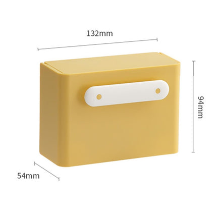 Waterproof Soap Box Detachable HIPS Wall Mountable Soap Draining Rack for Daily Use-Yellow.